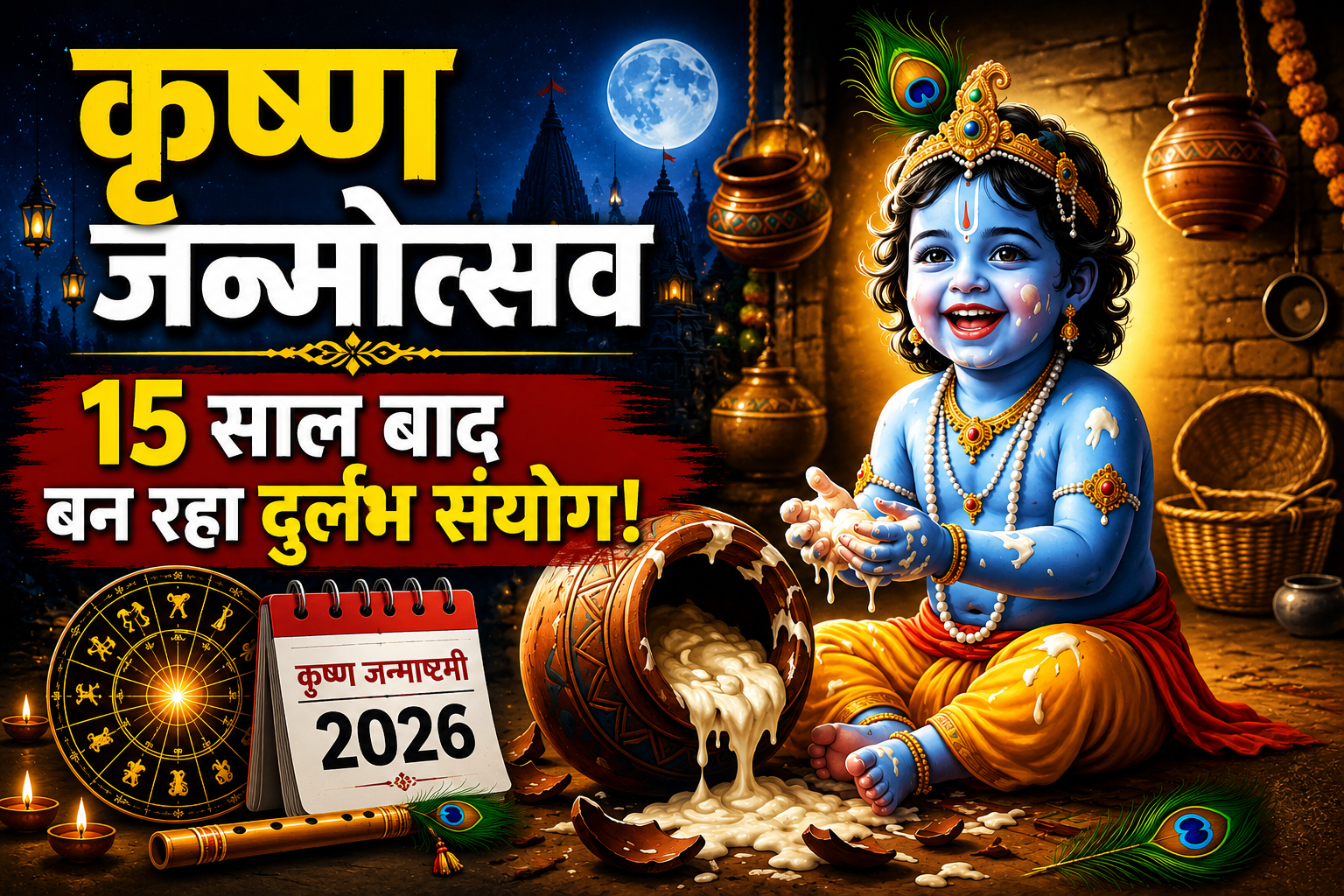 मथुरा-वृंदावन में 4 सितंबर को कृष्ण जन्मोत्सव, 15 साल बाद बन रहा दुर्लभ संयोग